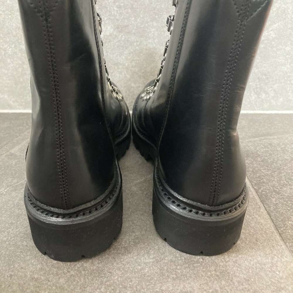 Grenson Nanette Black Shearling Leather Boots  BRAND NEW - Picture 3 of 7